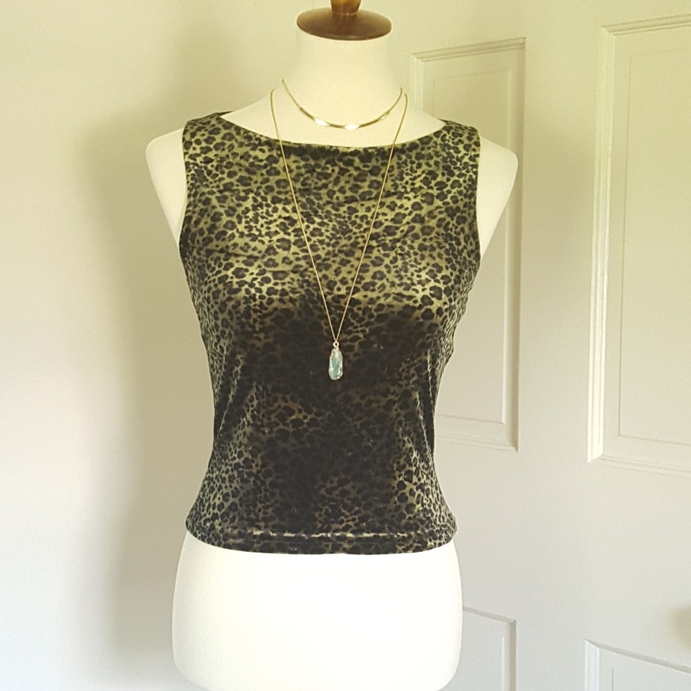 Velvet leopard Top